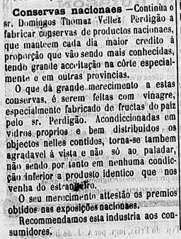 Exaltação das conservas nacionais fabricadas por DTVP